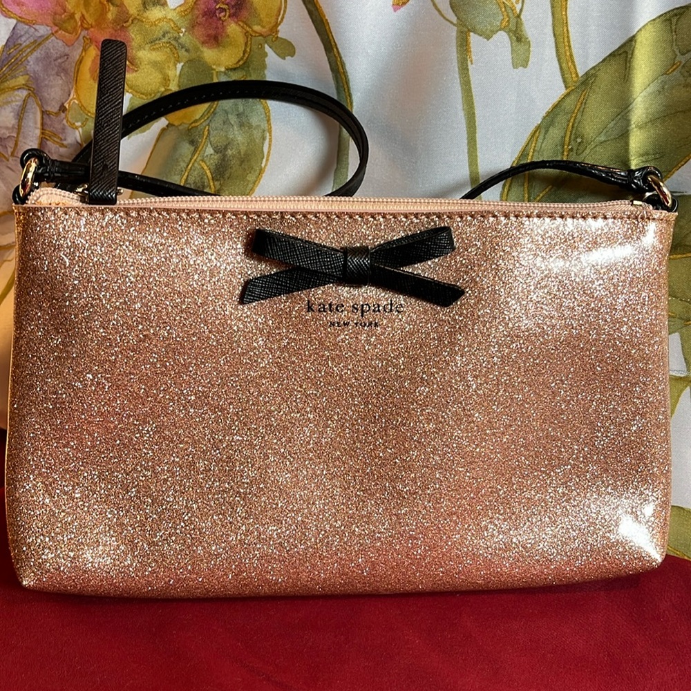 Kate Spade Pink Glitter (coated) crossbody